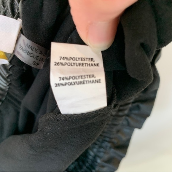 Ramy Brook Black Faux Leather Paper Bag Waist Pants Size S - Picture 7 of 7